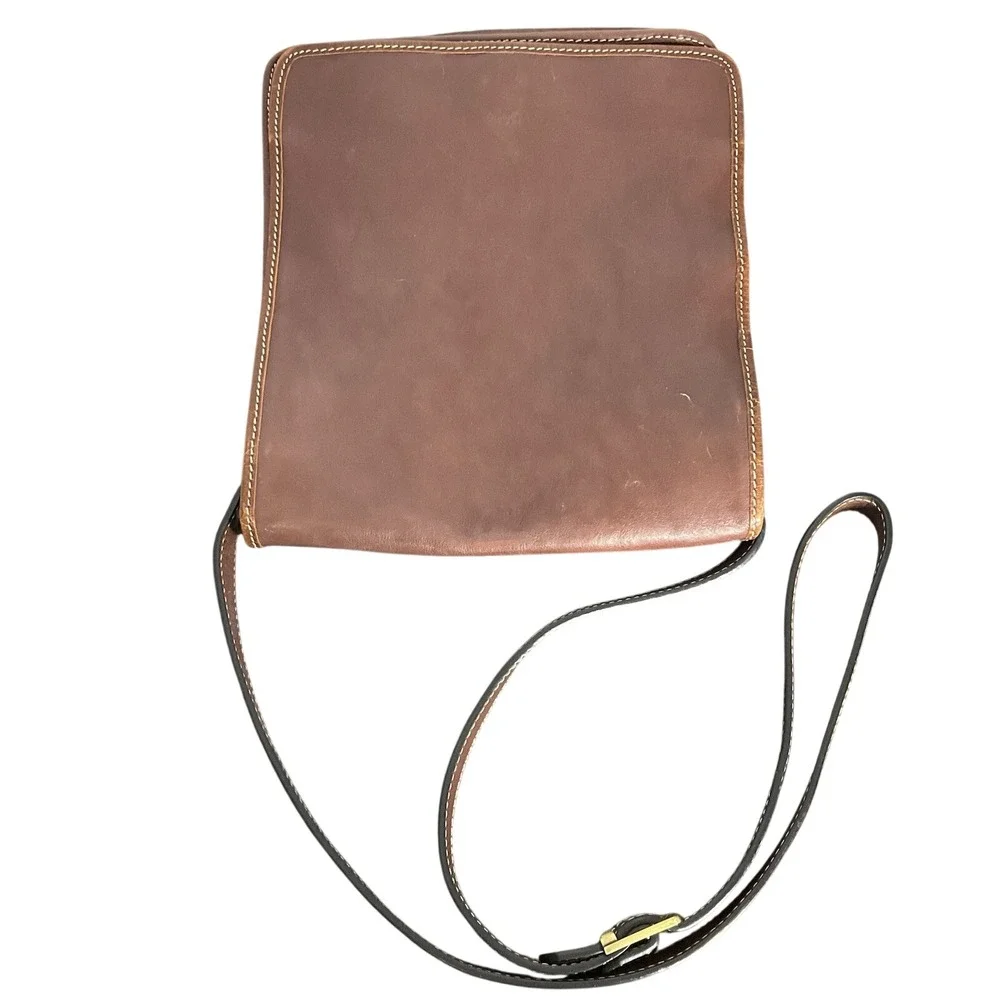 Katana Leather Messenger Bag Brown Crossbody Satchel Purse 10